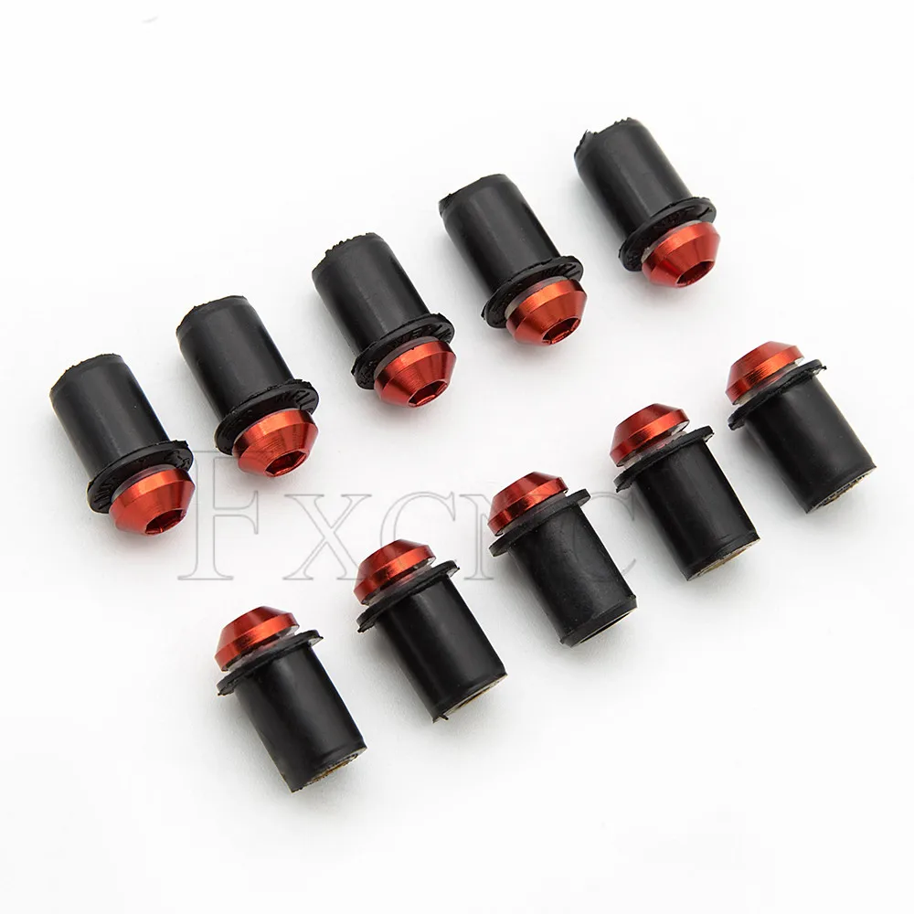 Tornillos universales para parabrisas de motocicleta, Kit de tornillos para Honda, Suzuki, Kawasaki, Yamaha, M5x16mm, 10 unidades