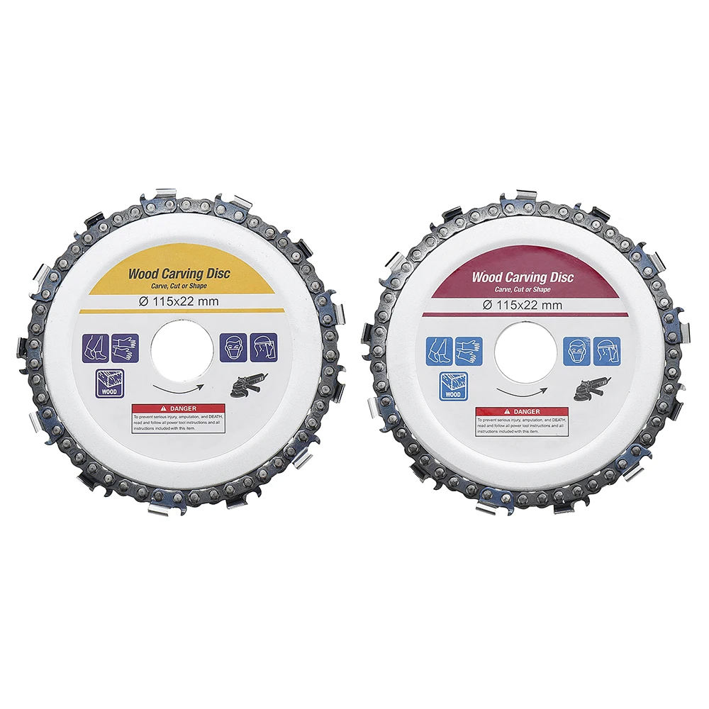 목재 조각 디스크 체인 연마기 조각, 앵글 연마기 기계 절단 조각 도구, 목공 도구 액세서리, 115mm