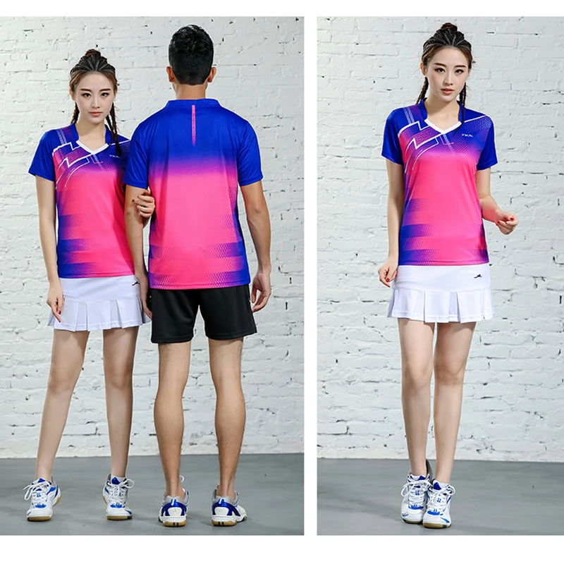 

Fonoun Tennis T Shirts Pants Skirt Set Men Women Lovers Badminton Ping Pong Breathable Light Soft Quick Dry Strong FNT532