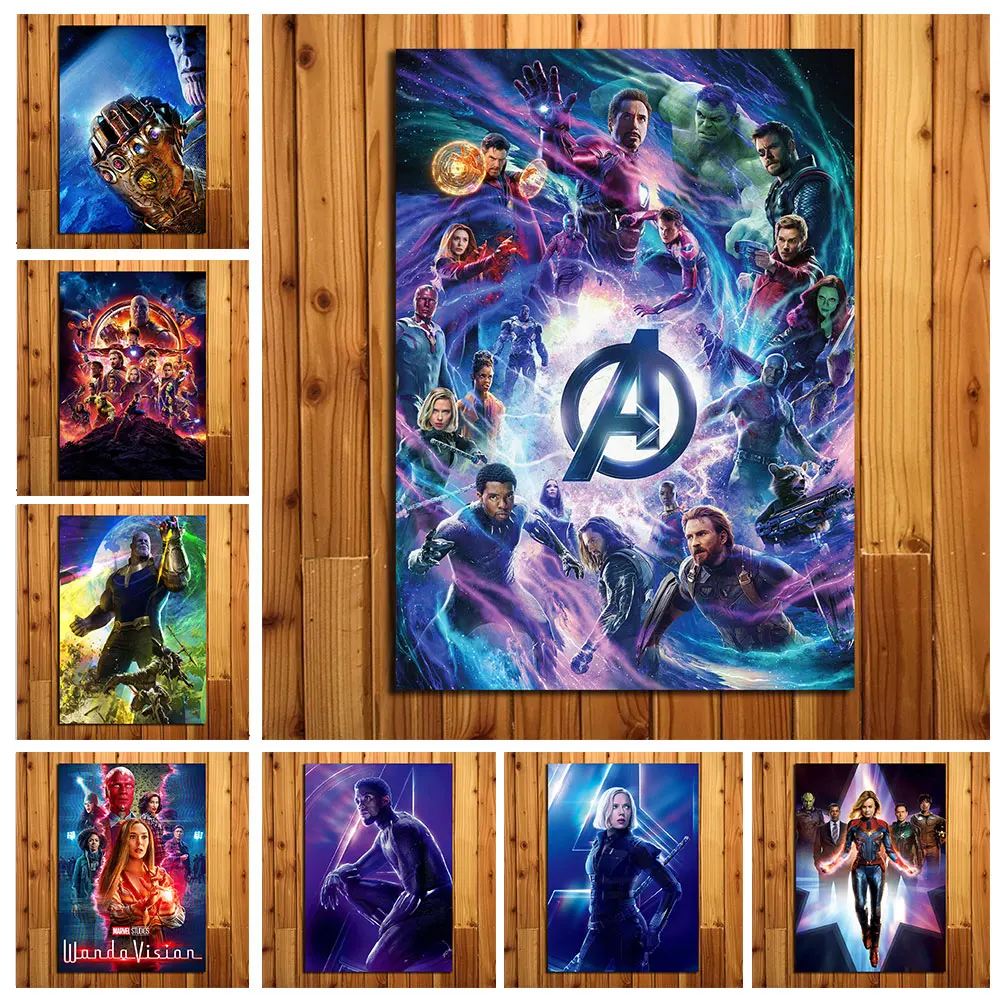 Universe Avengers Infinity War Thanos Hulk Iron Man Spiderman Marvel Movie Poster Wall Art Home Decor Print Canvas Painting