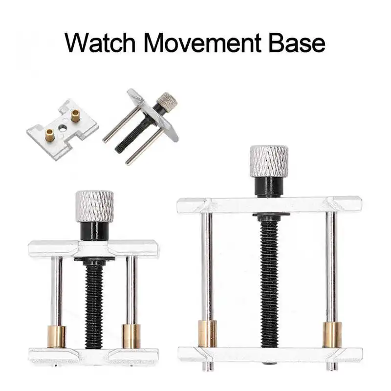 2Pcs Steel Watch Movement Holder Vise Clamp Tool Watch Fixed Clip Base Watch Repairing Maintenance Tool Accessory for Watchmaker