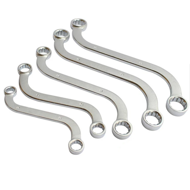 5pcs High-quality steel S-type double-headed special-shaped fastening wrench repair tool