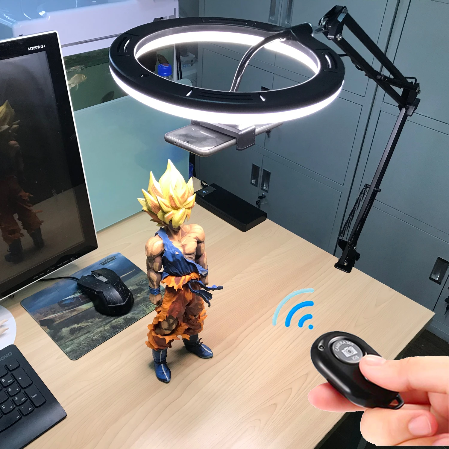 26CM Photography Lighting Vlog Youtube Fill Ring Light Lamp Live COOK Phone Ringlight Tripod Stand Photo Led Selfie Remote
