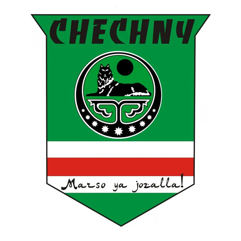 

B0516 #13 см/17 см самоклеящаяся наклейка флаг Чеченской Республики Автомобильная наклейка водонепроницаемый автомобильный Декор на бампер заднее окно ноутбук