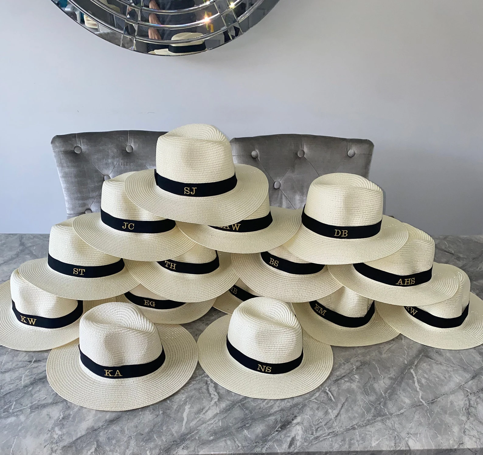 Sombrero bordado personalizado de ala ancha, sombrero de verano, sombrero de paja, Fedora, Envío Gratis