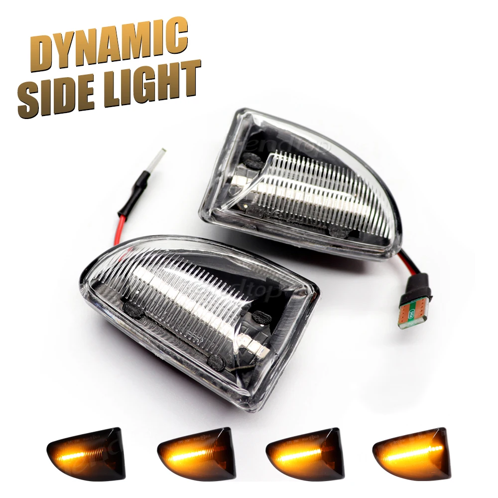 2 Stuks Voor Benz Smart Fortwo 451 MK1 Mkii 2007-2015 Gerookte Lens Amber Led Dynamische Side Marker Turn signaal Lichten Auto Lamp