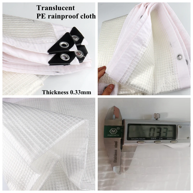 

0.33mm Translucent Tarpaulin Rainproof Cloth Garden Succulent Plants Shed Shade Sail Pet House Cover Keep Warm Waterproof Cloth