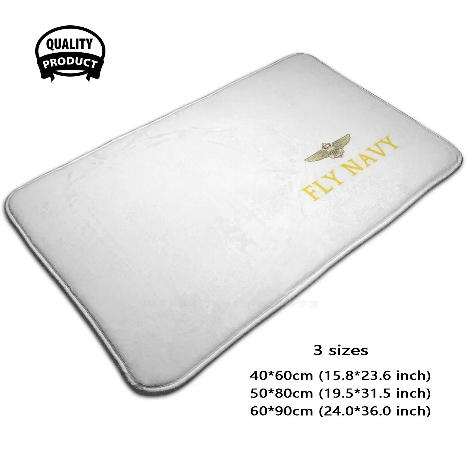 Fly Navy Wings Soft Cushion Home Carpet Door Mat Car Rug Navy Aviator Gold Wings Military Us