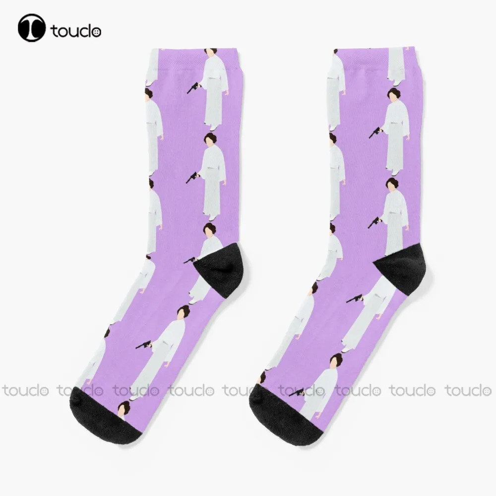 

Leia 2 Princess Leia Socks Work Socks For Men Christmas Fashion New Year Gift Unisex Adult Teen Youth Socks 360° Digital Print