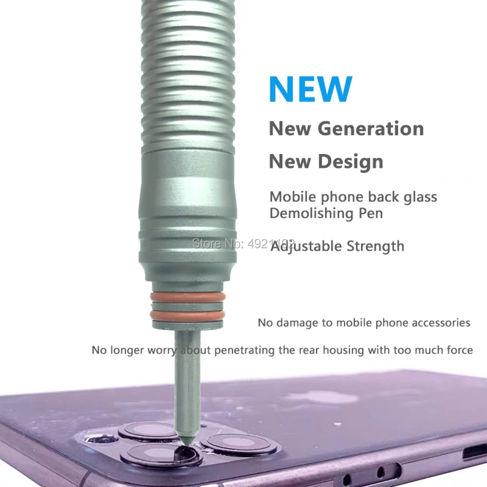 Nắp Lưng Kính Camera Ống Kính Vỡ Nứt Tiêu Thổ Bút Cho iPhone 11 12 Pro Max Phía Sau Nhà Ở Pin Kính Cường Lực phun Dụng Cụ