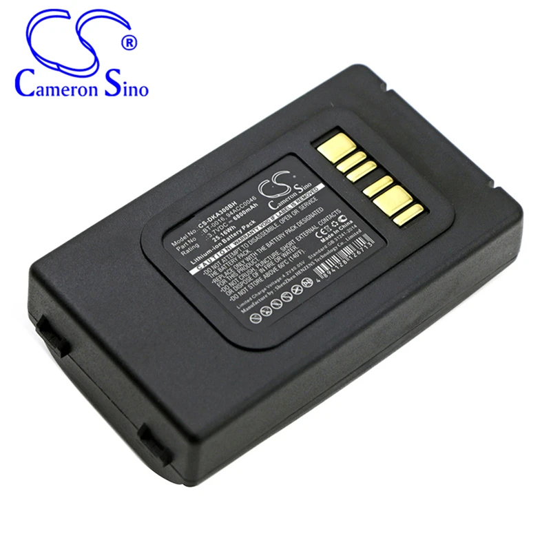 CameronSino แบตเตอรี่สำหรับ Datalogic Skorpio X3 X4เหมาะกับ Datalogic 94ACC0046 BT-0016 94ACC0048 Barcode Scanner แบตเตอรี่6800MAh 3.70V