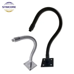 Dia 6/8/10/12/16mm LED Gooseneck M8/M10 screw thread Table Lamp Flexible Holder with Bracket Holder Base metal plumbing hose