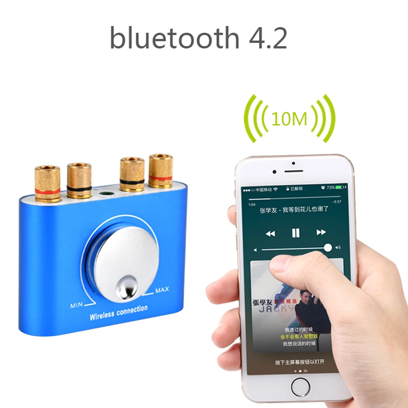 12V Digital Small 2.0 Mini Speaker Power Amplifier with 3.5mm Audio Plug and USB Power Plug for Laptop / MP3 / Phone