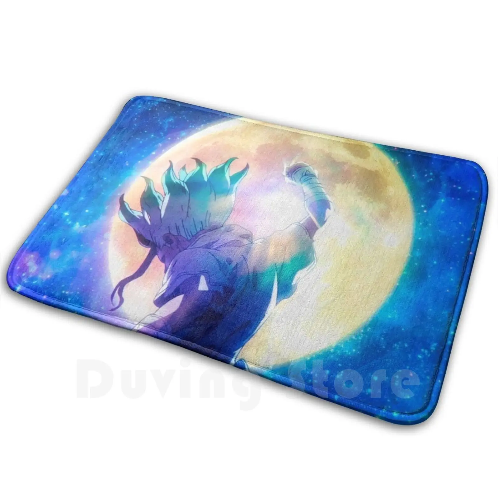 Moon Mat Rug Carpet Anti-Slip Floor Mats Bedroom Stone Dr Sleeve Anime Senku Science Boichi Inageki Stem Moon