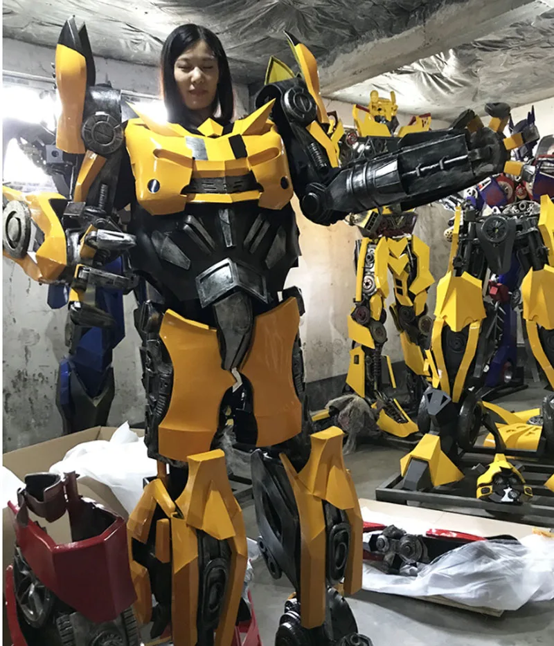 Bumblebee Transformers Armor Traje, Cosplay Party Clothing, Grande Diamante Robô, Real Wearable Armor Trajes