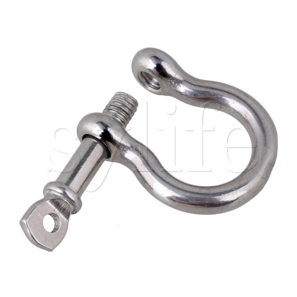 5pcs M4 304 Stainless Steel Screw Pin Anchor Shackle Bow Rigging European Style