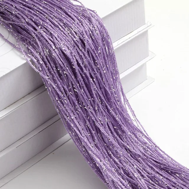 Nieuwe Glanzende Kwastje Zilveren Lijn String Gordijn 100x200 cm Volant Woonkamer Divider Bruiloft DIY Home Decor