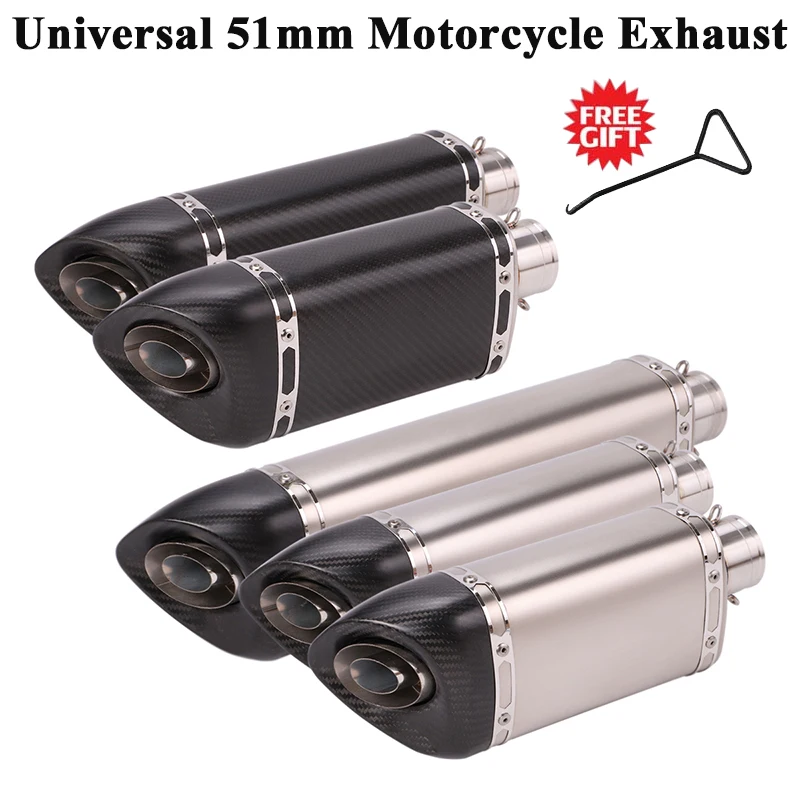 

Universal 36-51mm Motorcycle Exhaust Escape Modified Motorbike Carbon Fiber Muffler DB Killer For Ninja400 R15 cb400 MT-07 Z800