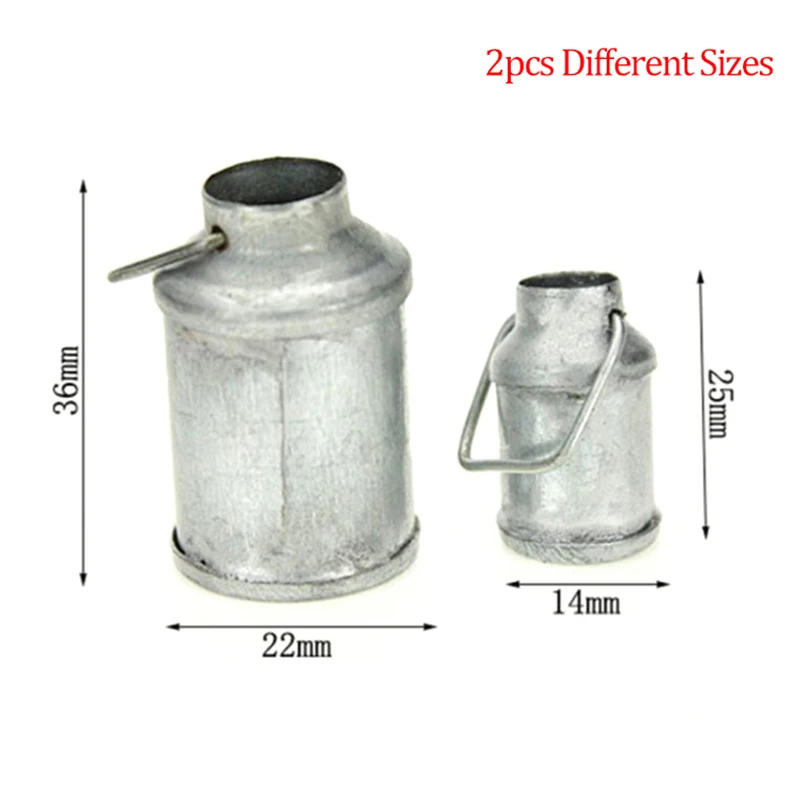 1Pcs/2Pcs Farm Metal Mini Milk Can Kettle Pot 1:12 Doll House Miniature Accessories