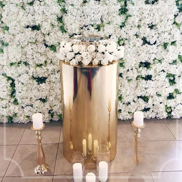 1pcs)Design stainless steel wedding decoration flower cake candle holder table  for events qq247