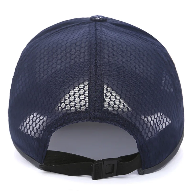 Long Visor Sport Hats Mesh Baseball Cap Summer Running Hats for Men Breathable Lightweight Quick Dry White Black Grey Navy Blue