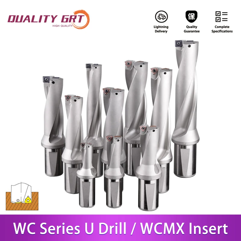 Quality Grt WC Series Drill Bites Metal Drill Bites Inser Drill 13mm-50mm Depth 2D 3D 4D 5D  U Drill Machinery Lathes CNC Water