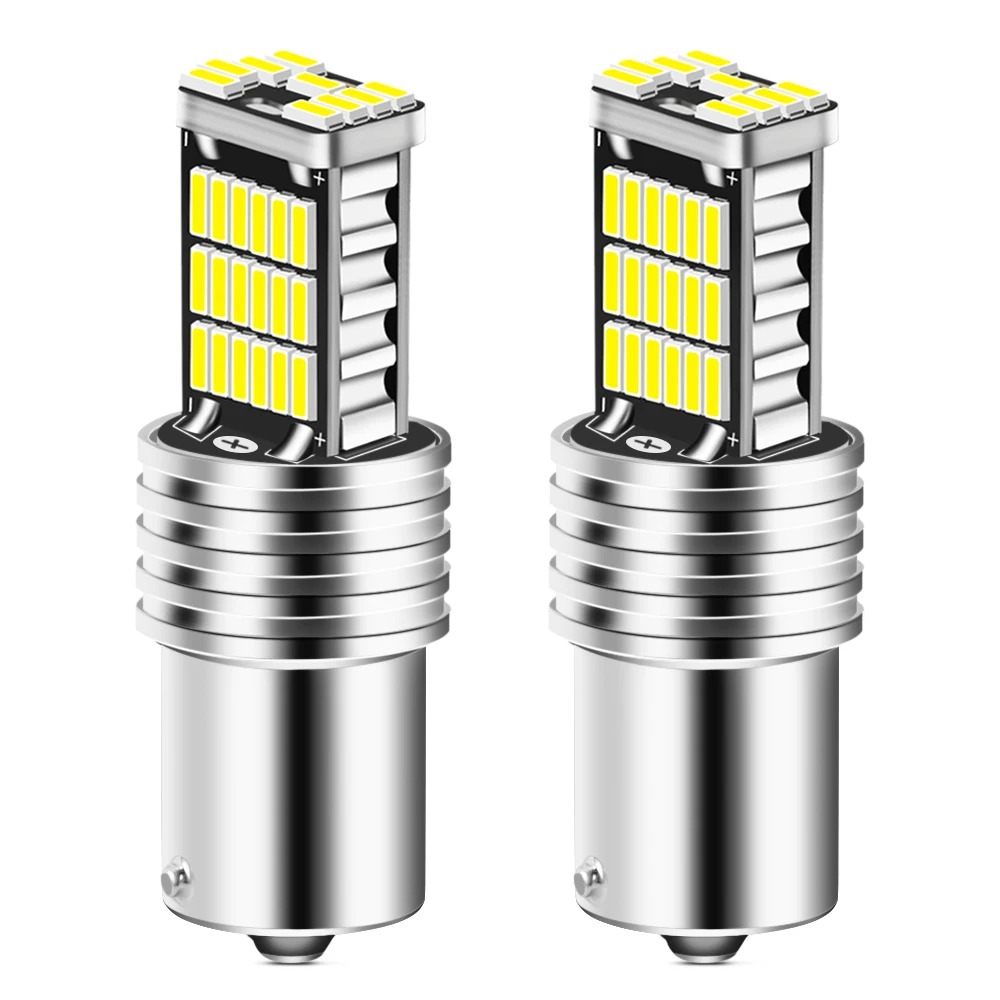 2Pcs BA15S P21W 1156 Canbus Car LED Reverse Light Bulb for GAZ lada VESTA niva kalina priora granta largus vaz samara 2110