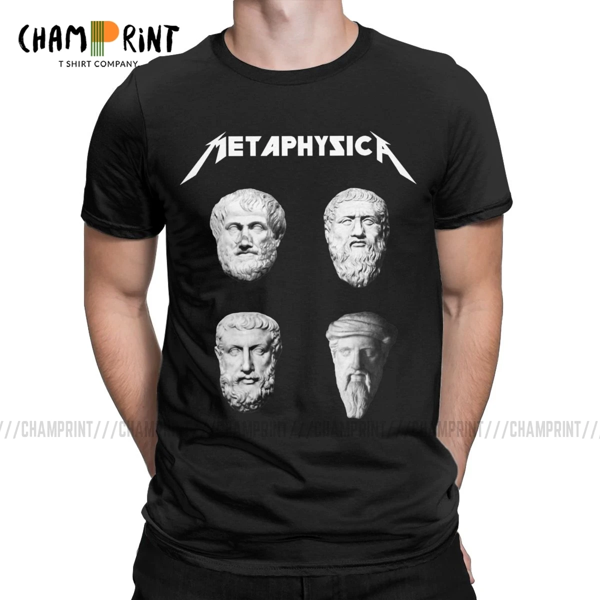 Creativo Metaphysica Divertimento in Metallo Filosofia Magliette Metafisica Socrates Aristotele Pitagora Exitentialism T-Shirt Degli Uomini di 6XL T Shirt