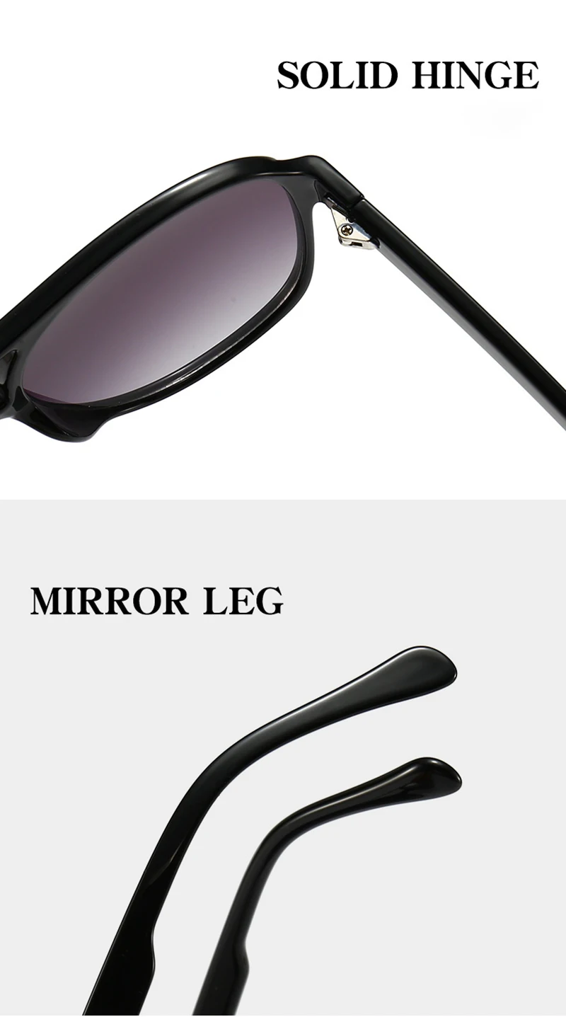 FUQIAN Retro Übergroße Sonnenbrille Männer Frauen Mode Pilot Polarisierte Sonnenbrille Für Unisex Vintage Gradienten Outdoor Brillen – Detail 6