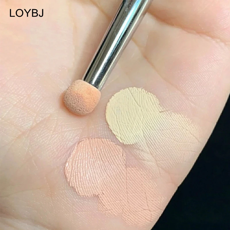 LOYBJ nowe pędzle do makijażu korektor T301 dwustronna miękka gąbka wełna fibre Powder Concealer kosmetyki mieszanie grzywny pędzle