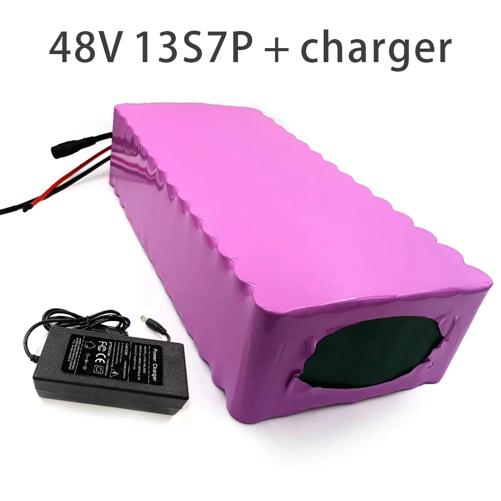 

With charger 24.5Ah 13S7P 48V battery e-bike ebike electric bicycle Li-ion customizable 255x135x70mm