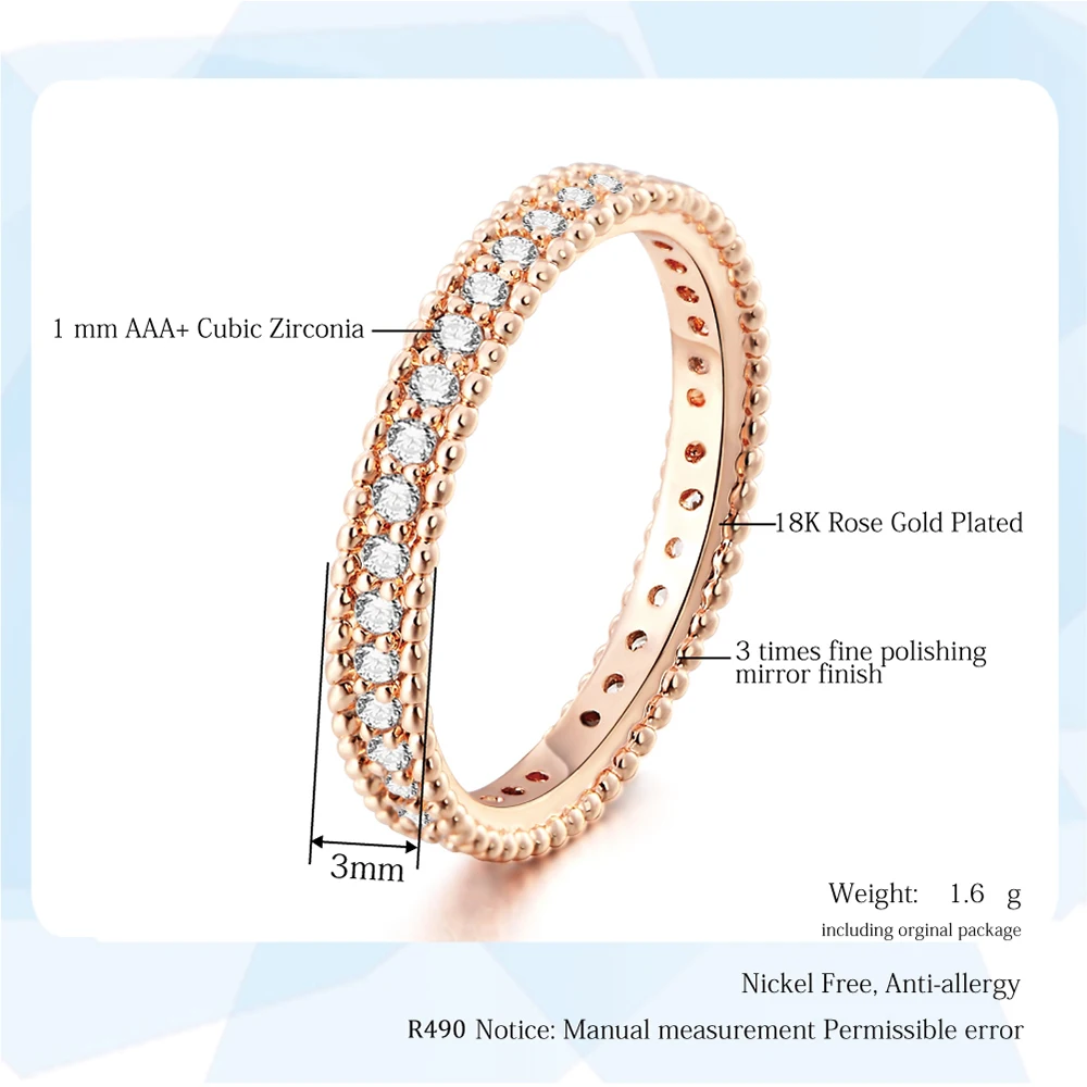 ZHOUYANG Wedding Ring  For Women Simple Classic Cubic Zirconia Rose Gold Color Wedding & Engagement Ring Fashion Jewelry ZYR490