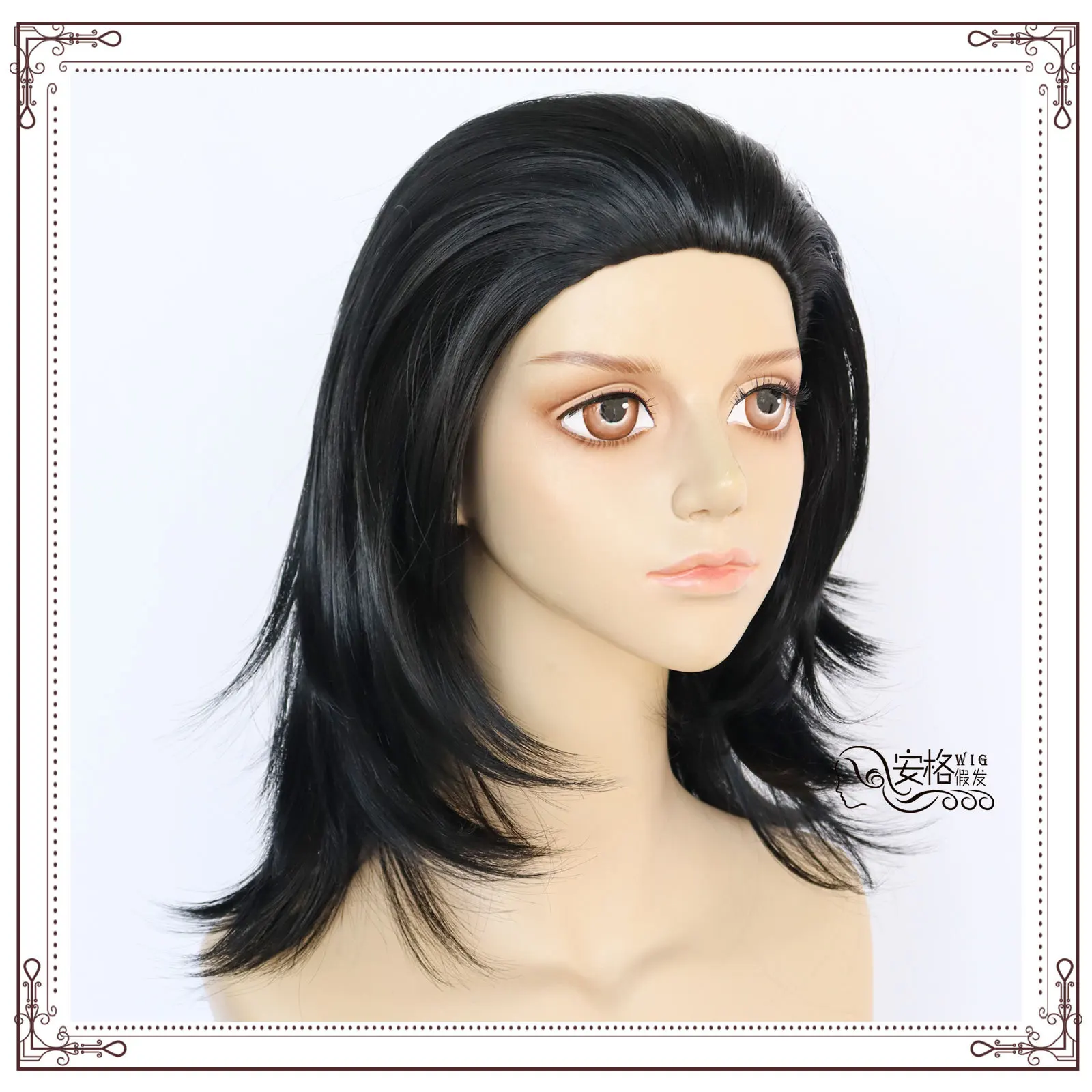 Loki คอสเพลย์วิกผม Loki สีดำสังเคราะห์ผมการ์ตูน Loptr บทบาทเล่นเครื่องแต่งกาย Party Wigs + วิกหมวก