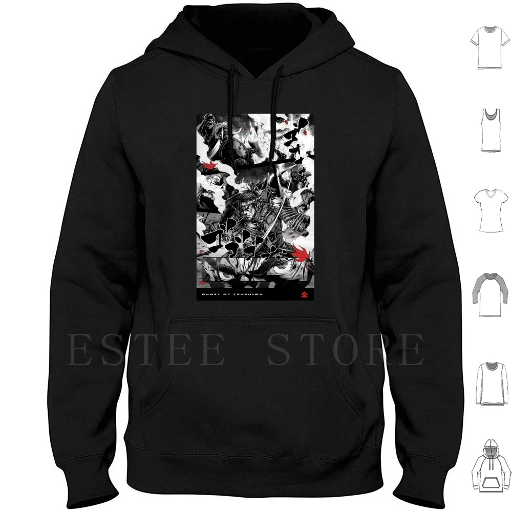 Ghost Of Tsushima Artwork Hoodies Long Sleeve Ghost Tsushima Ghost Of Tsushima Takashi Okazaki Takashi Okazaki Ps5