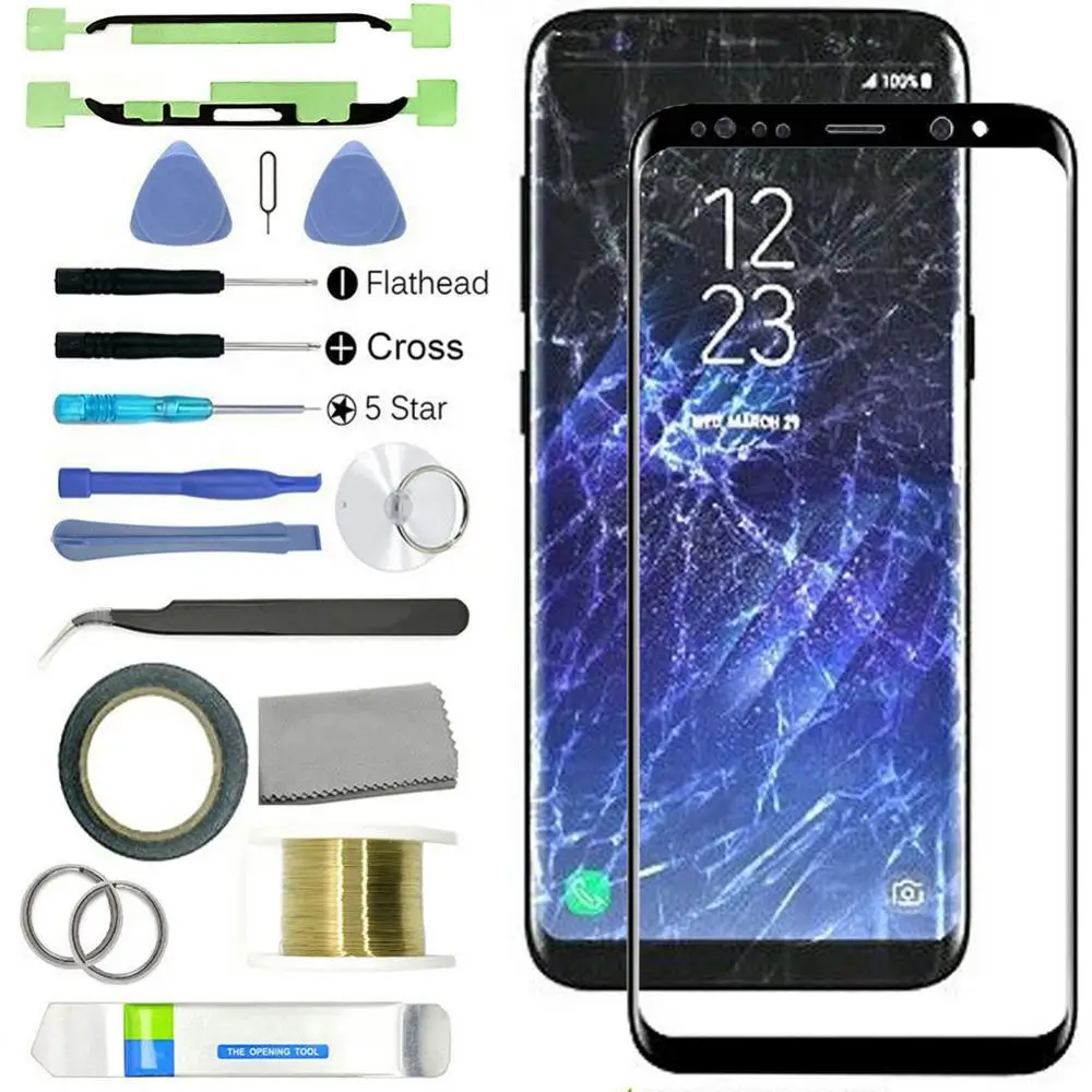 16 in 1 Repair Tool Kits Front Glass Screen Lens for Galaxy Note 8 N950