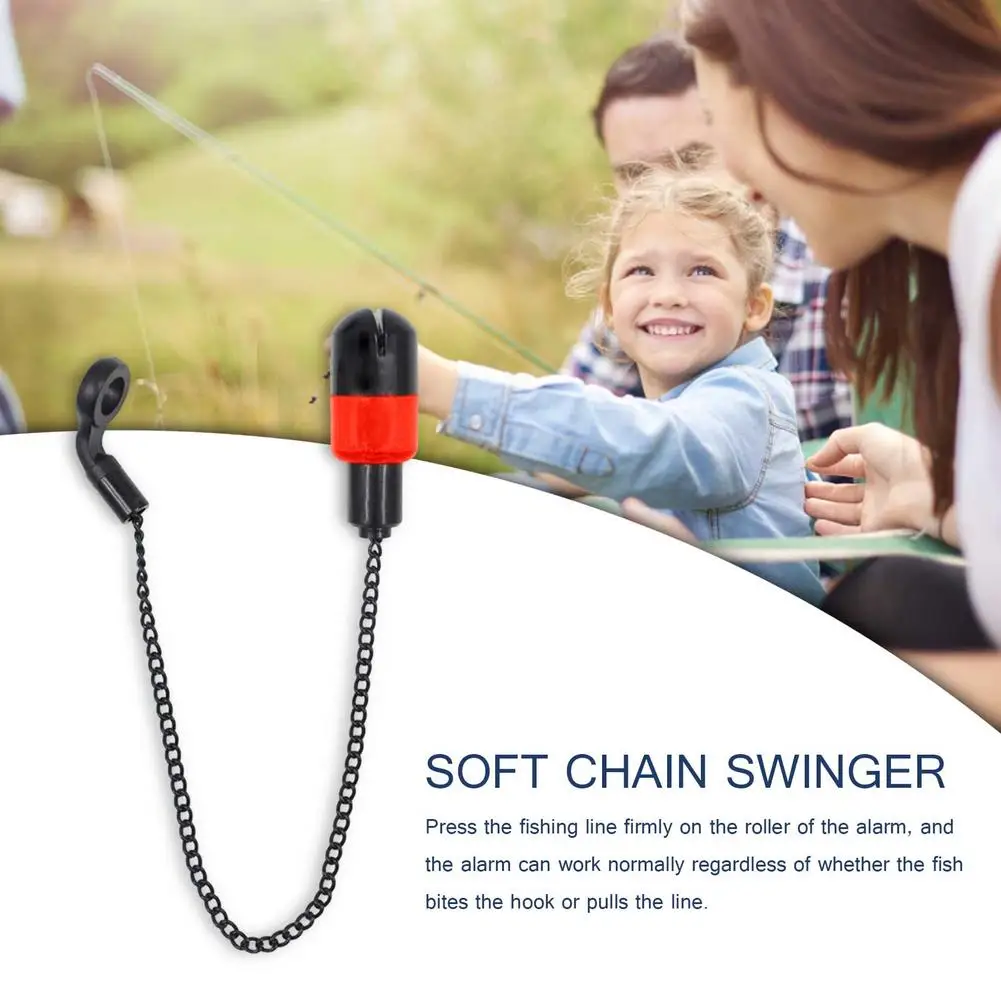 Bite Indicator Alerter For JY-SW-8 Illuminated Swinger Practical Fishing Alarms Rod Carp Rocker Tensioner Simple Soft Chain