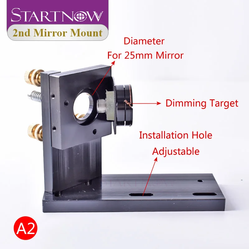 Startnow CO2 Testa Laser Set con Regolazione di Destinazione Dia.20 FL 50.8 & 101.6 millimetri D25/Specchio Integrativo Supporto Per macchina di