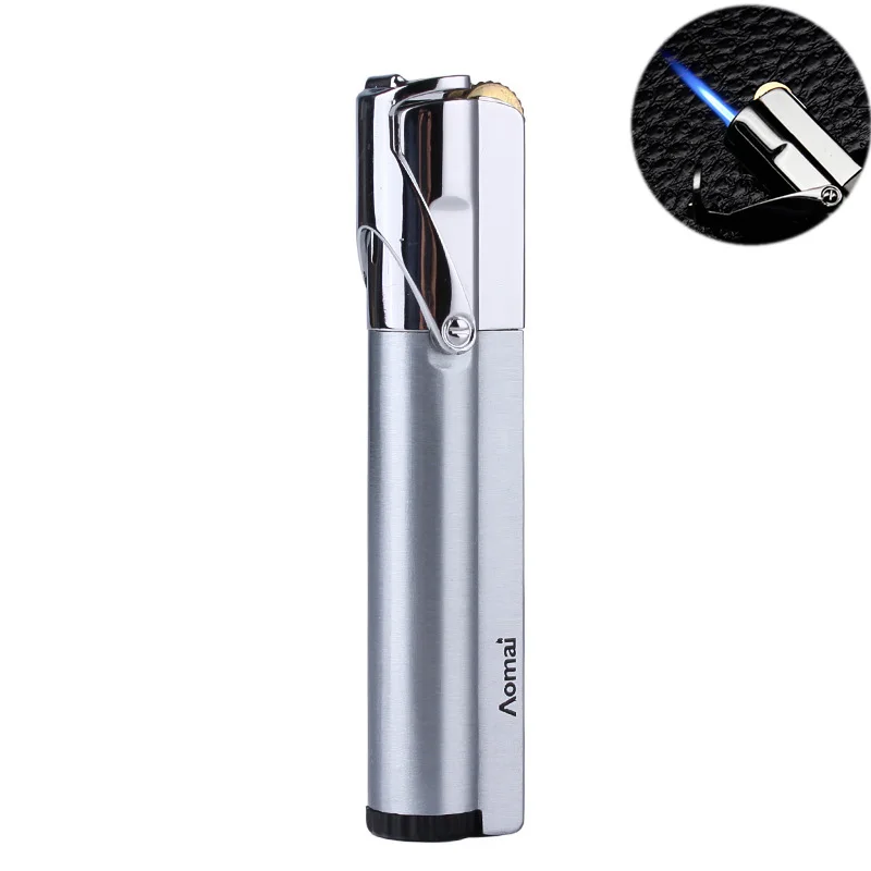 Cigar Jet Torch Lighter Flame Adjustable Grinding Wheel Inflatable Lighters for Cigarette Kitchen