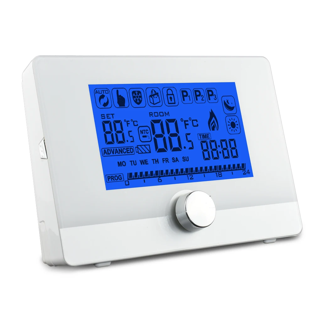 Cenbey Room thermostat Gas Boiler Termostat Underfloor heating Thermostat Digital Wall-hung battery programmable Black white