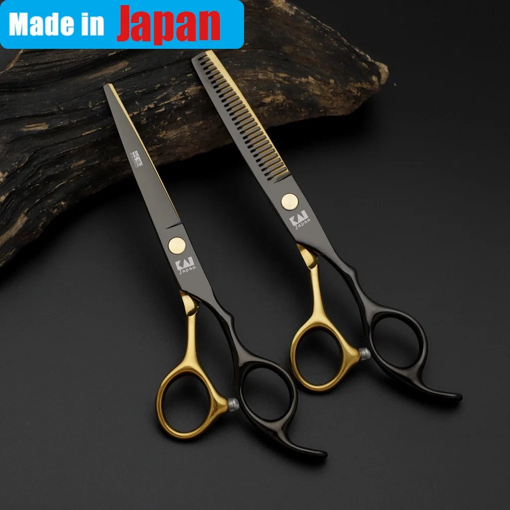 

Professional Barber Scissors Set Japan 440C Steel 6 Inches Flat Hair Cutting Clipper Salon Tooth Shears Hair Accessories