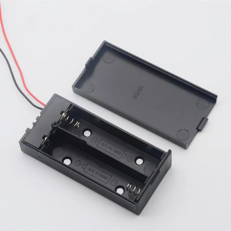 1PC 18650 Battery Storage Case Battery Holder Box 2 Slots x 3.7V for 2x18650 Batteries Holder Container with ON/Off Switch 