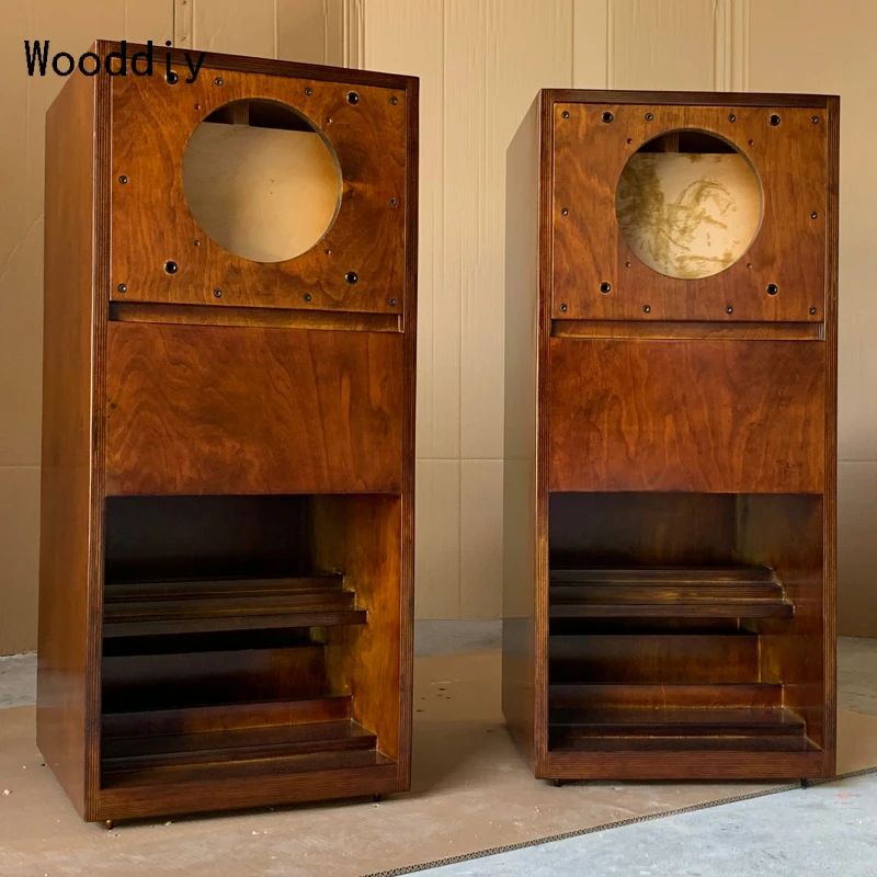 Wooddiy 8 Inch One Pair Speaker Empty Cabinet Fostex Fe206en Louderspeaker Shell Floor Box Labyrinth Full-range