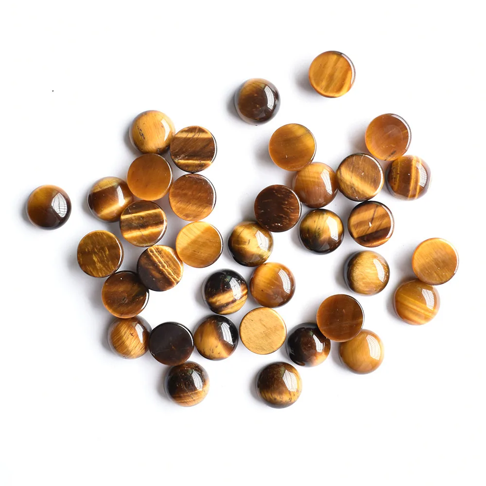 Großhandel 50 Stück/Los, modische, hochwertige, sortierte Naturstein-Cabochon-Perlen für Schmuckzubehör, 8 mm, kostenlos. – Detail 2