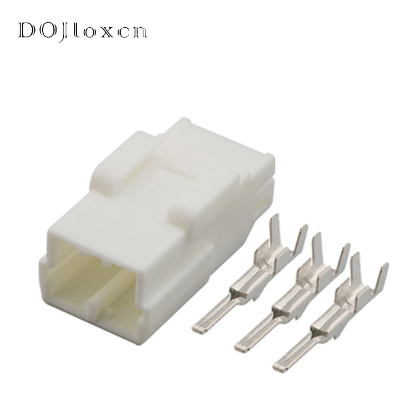 5/10/20/50/100 Sets 3 Pin 174928-2 174921-1 Tyco White Male Female Wiring Connector For Car Reading Light Harness Plug
