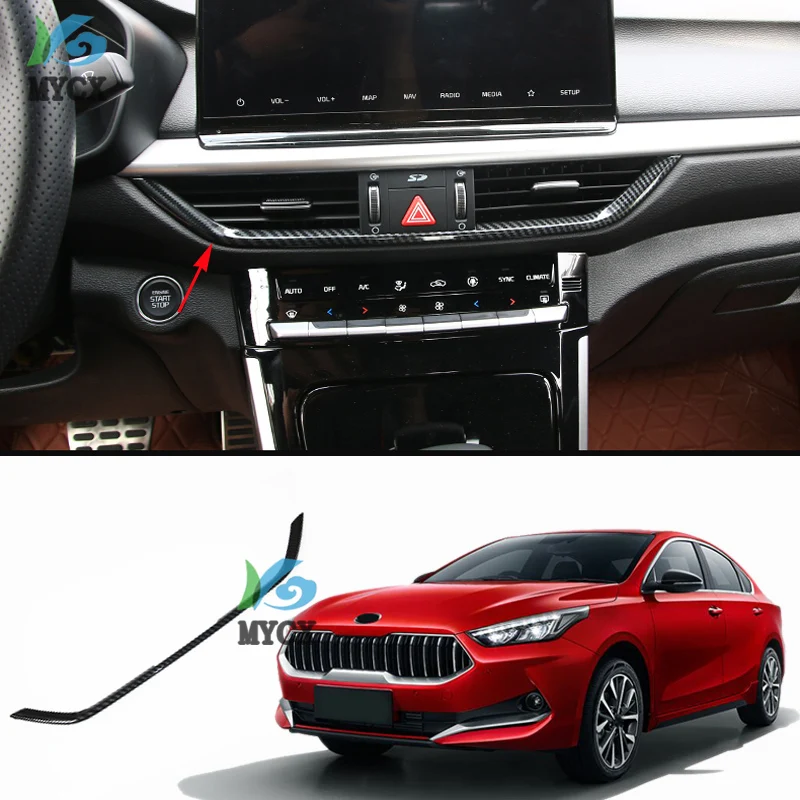 

Car Console Navigation Panel Air Cover Trim Sticker Gear Strips For Kia Cerato New generation K3 2019 Interior Accessories