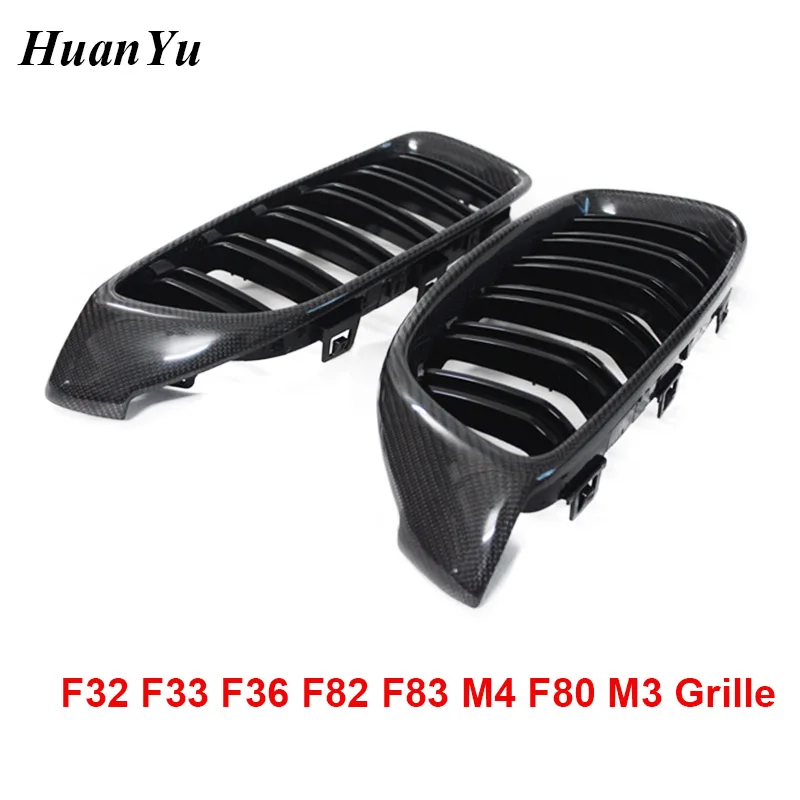 Carbon Fiber F32 Kidney Grille F33 F36 F80 M3 F82 M3 F83 M4 ABS Front Bumper Racing Grill for BMW 4 Series 428i 440i 435i 2014+