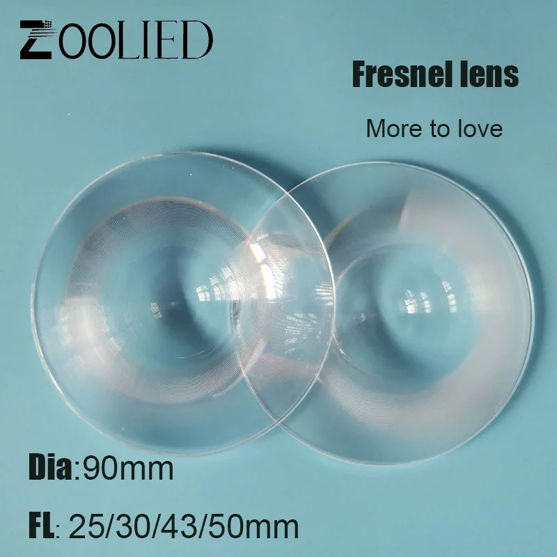 Fresnel Lens For Diy projector Dia 90/80/170 mm fresnel led car headlight lens solar concentrator Lense Car Headlight FL50/43MM