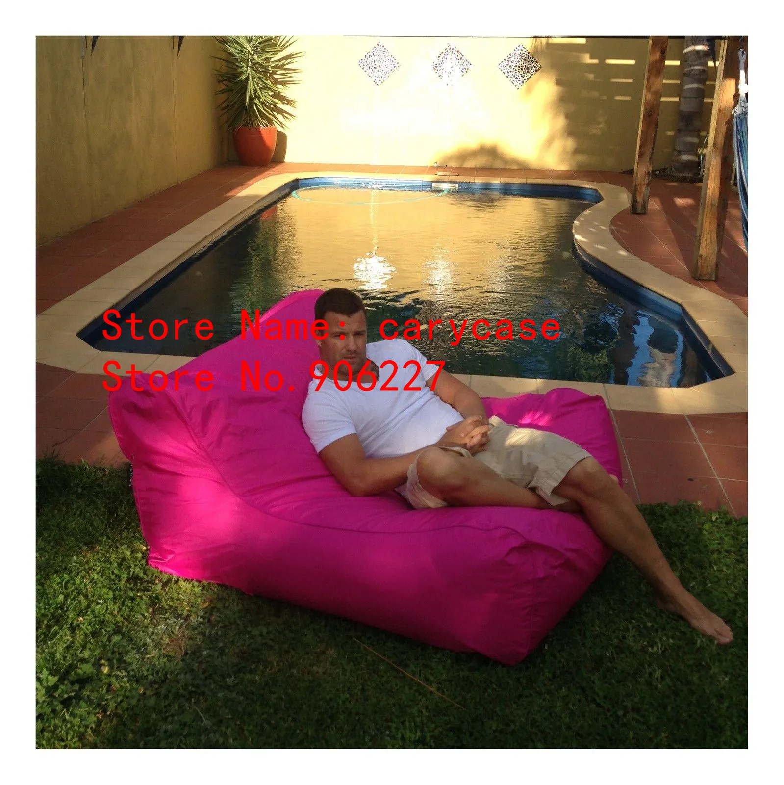 Modern Lounger Floating Huge Bean Bag Outdoor Waterproof Swimming Pool Bean Bag Bed coveronly