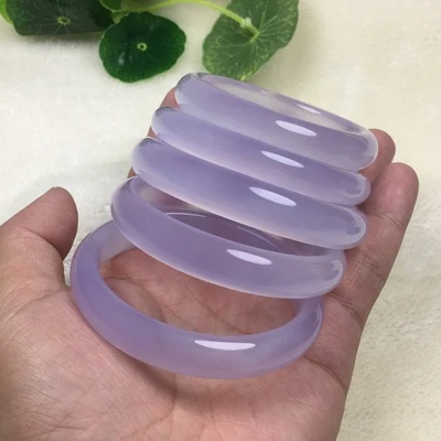 

Agate Chalcedony Light Purple 54-64mm Bracelet Elegant Princess Jewelry Best Gift for Mother and Girlfriend