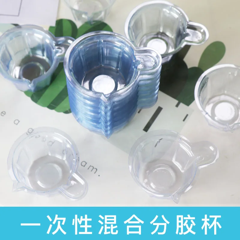 100Pcs 40ML DIY Crystal Epoxy Dispensing Cup Mixing Cup Disposable Mixed Plastic Cup Epoxy Palette Cup